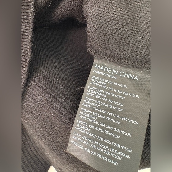 Club Monaco Black Wool Sweater, XS - Picture 3 of 5